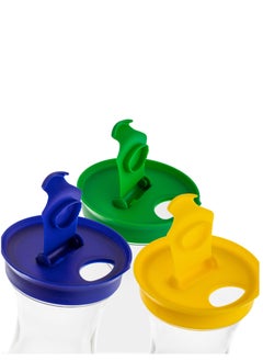 Dania Pure Plastic Water Bottle With Colorful Cap, 4 Pieces  - Image 2