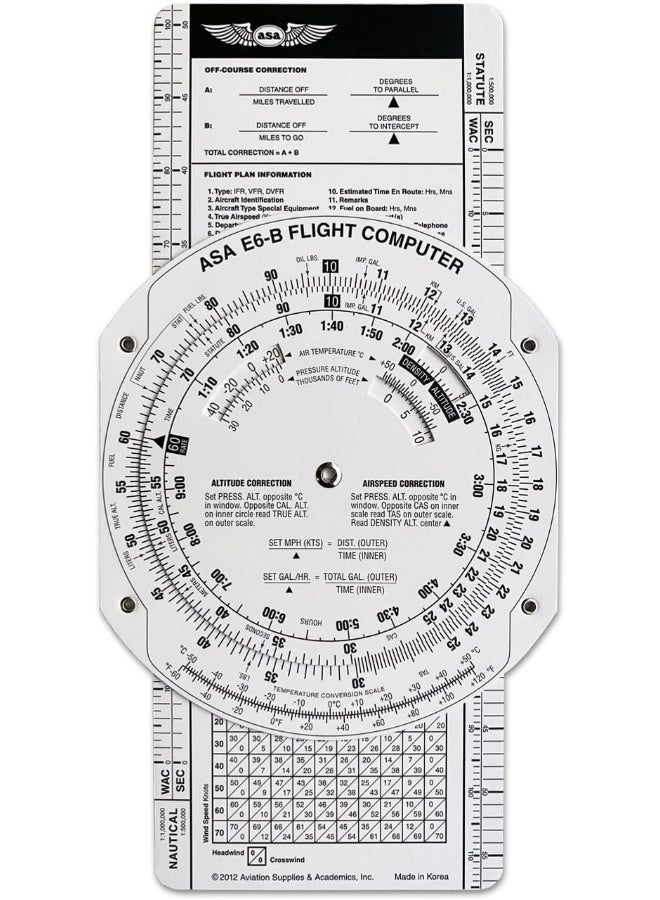 حاسبة الطيران الورقية ASA E6B