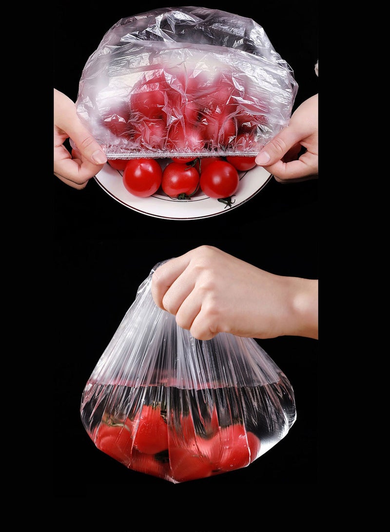 200pcs Disposable Plastic Wrap Easy-to-use Bowl Covers Fresh-keeping Bags Elastic Design Food Storage Cover - Image 4