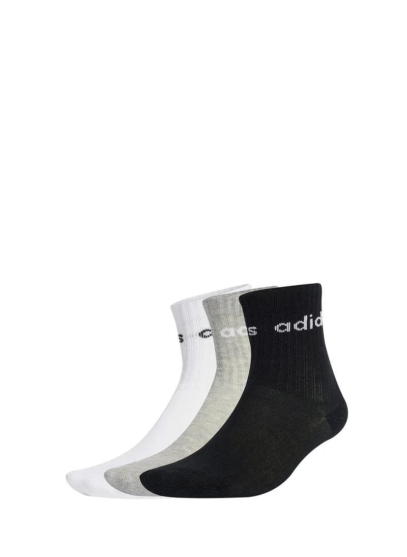 Adidas Kids 3 Pack Linear Crew Socks