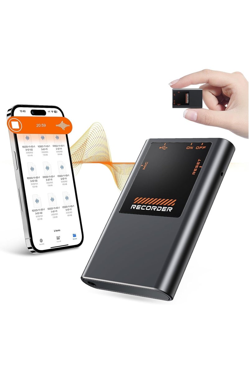 ZESTECH 64G Magnetic Voice Activated Recorder with AI Noise Reduction, Tap Recording Device MP3 Records with 40 Hours Battery Time, USB-C Portable Audio Recorder with Playback for Lectures/Meetings/Interviews - Image 1