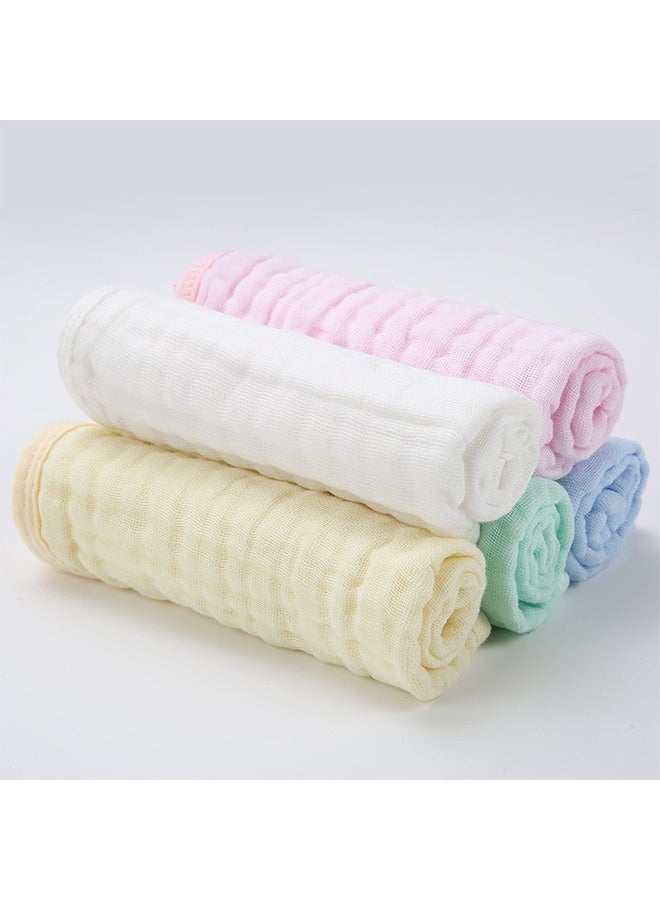 Peachjoy 5 عبوات من مناشف الأطفال القطنية المصنوعة من موسلين، مناشف ناعمة وامتصاصية للتجشؤ للمواليد الجدد، مناسبة للبشرة الحساسة، 10x10 بوصة، مثالية، أكثر كثافة وسماكة، مناديل قطنية طبيعية، متعددة الاستخدامات - Image 5
