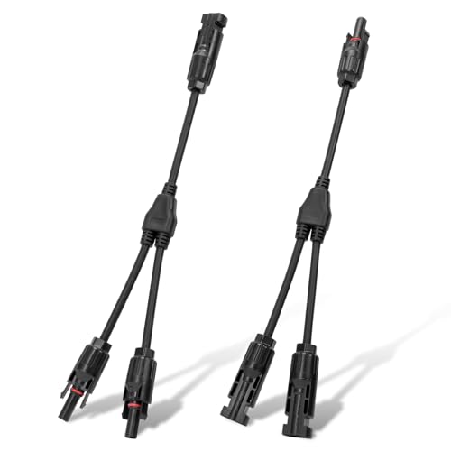 ECO-WORTHY Solar Connectors Y Branch Parallel PV Adapter Cable Wire Plug Tool Kit for Solar Panel(M/FF+F/MM) - Image 1