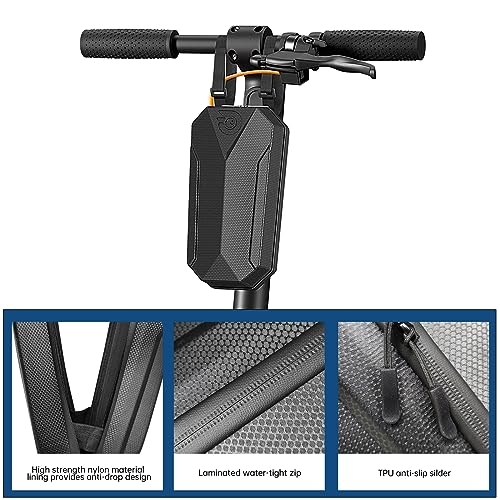 Hiboy Scooter Storage Bag, 4L Large Capacity Handlebar Bag, Front Hanging Bag for Electric Scooter/Electric Bike, For Carrying Chargers, Phone, Keys with Waterproof Hardshell EVA Material - Image 5