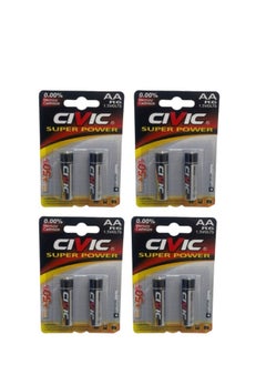 Civic Batteries, 8 pieces, size AA 