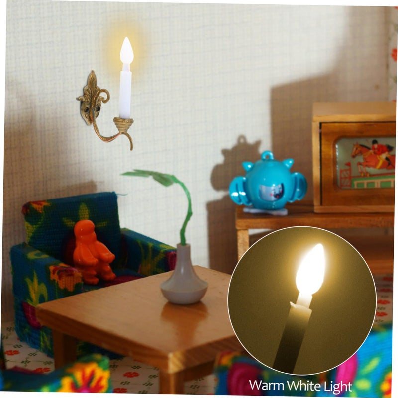 Assorted Color Mini Wall Lamp Models Tiny Decorative Lights for Dollhouse and Sand Table Warm White Glow - Image 4