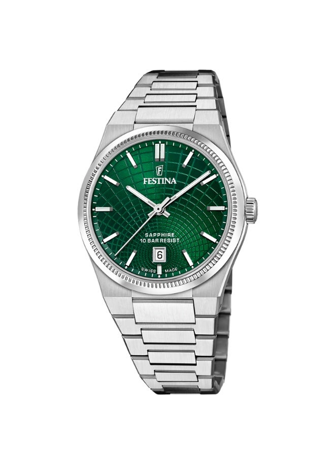 Festina Men's Swiss Made Watch RIVÉ F20051/5 Green - Image 1