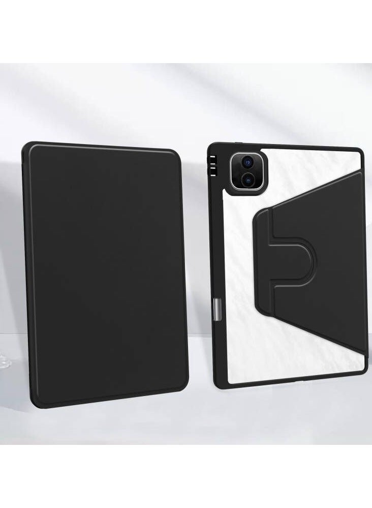 Clear Back Case Compatible with Honor MagicPad 2 12.3 inch (2024), 360 Degree Swivel Stand Flip Smart Cover Auto Sleep/Wake Case For Honor Magic Pad 2 Tablet (Black) - Image 2