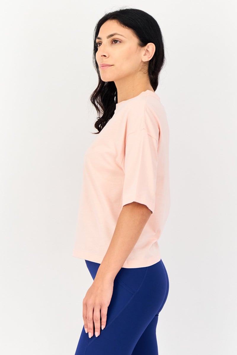 PUMA Women Sportswear Fit Graphic Print Outdoor T-Shirt, Peach - Image 2