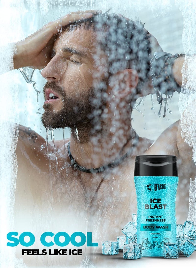Beardo Ice Blast Body Wash For Men 200Ml Refreshing Menthol Cooling Instant Icy Cool Freshness Body Wash Shower Gel For Summer Heat For Skin Dryness - Image 2