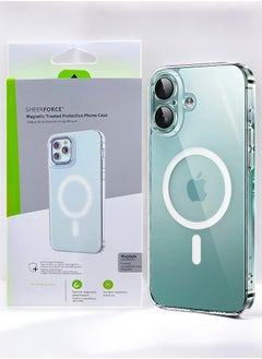 iPhone 16 Plus, Magnetic Case, Compatible with MagSafe Wireless Charging, Anti-Scratch Bumper Cover (Clear), TPU - PC