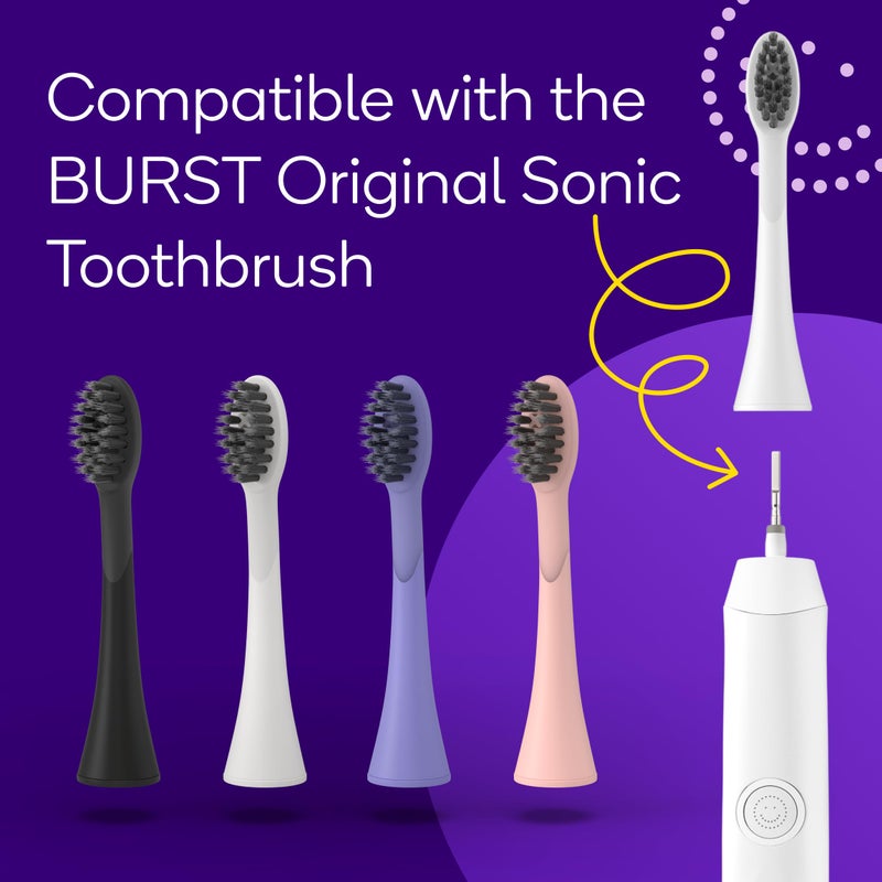 BURST Genuine Replacement Heads for Original Sonic Electric Toothbrush (White/3 Pack) | Ultra Soft Bristles for a Deep Clean | Stain & Plaque Removal - Image 3