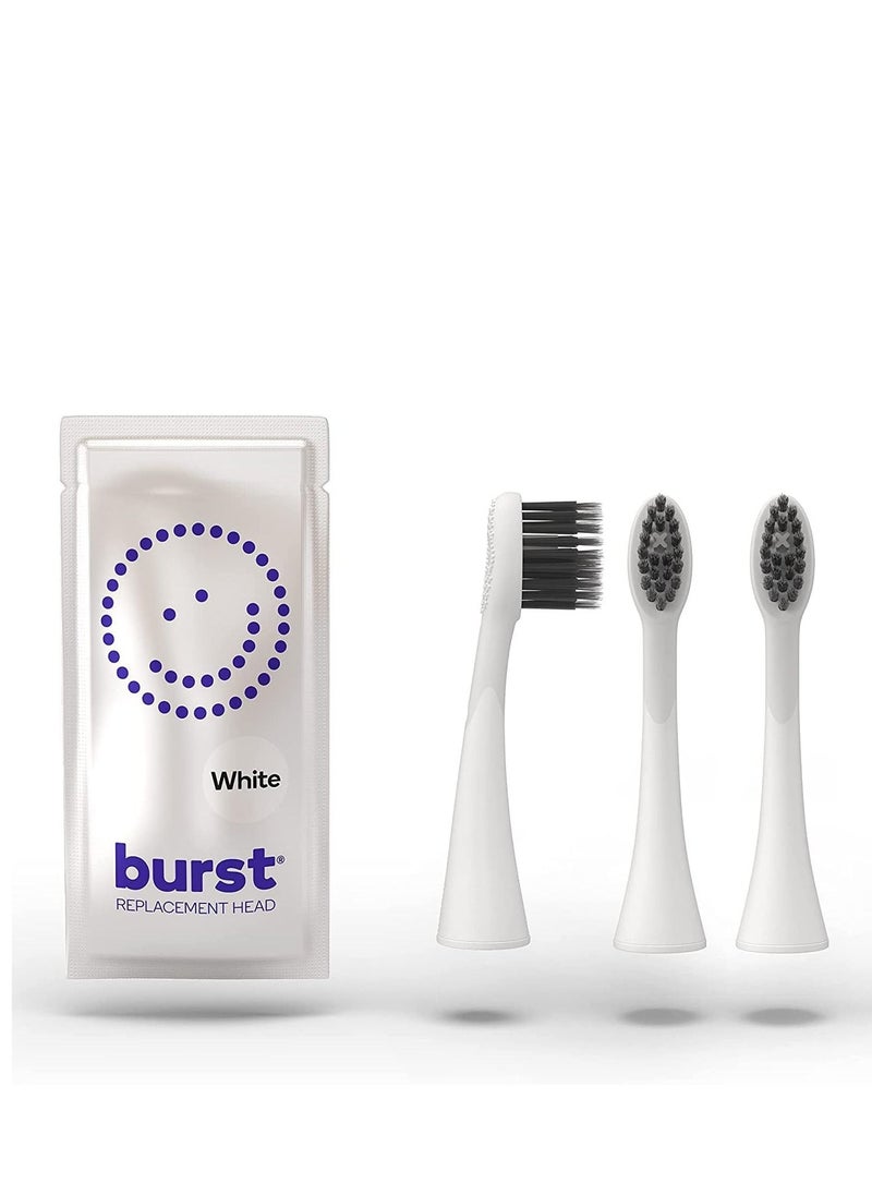 BURST BURST Toothbrush Heads - Genuine BURST Electric Toothbrush Replacement Heads for BURST Sonic Toothbrush – Ultra Soft Bristles for Deep Clean, Stain & Plaque Removal - 3-Pack, White  - Image 1