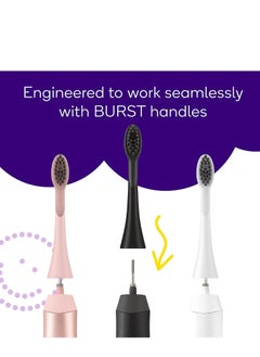 BURST BURST Toothbrush Heads - Genuine BURST Electric Toothbrush Replacement Heads for BURST Sonic Toothbrush – Ultra Soft Bristles for Deep Clean, Stain & Plaque Removal - 3-Pack, White  - Image 5