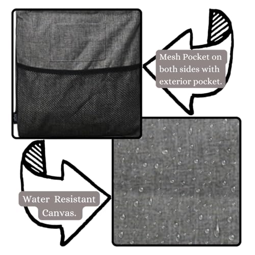NGIL Extra Large Utility Tote Reusable Grocery Bag Oversized Collapsible for Groceries, Storage, Picnic, Beach (Gray) - Image 5