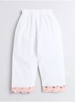 Polka Tots Polka Tots Full Sleeves Night Wear Fauna Kurta Pyjama - Peach  - Image 4