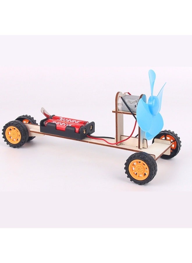 Wooden Wind Powered Racing Car Kit for Kids  - Image 1