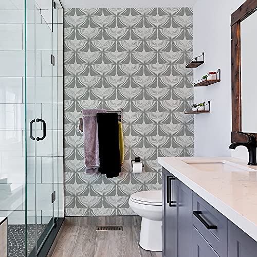 Tempaper x Genevieve Gorder Chalk Feather Flock Removable Peel and Stick Wallpaper, 20.5 in X 16.5 ft, Made in the USA - Image 5