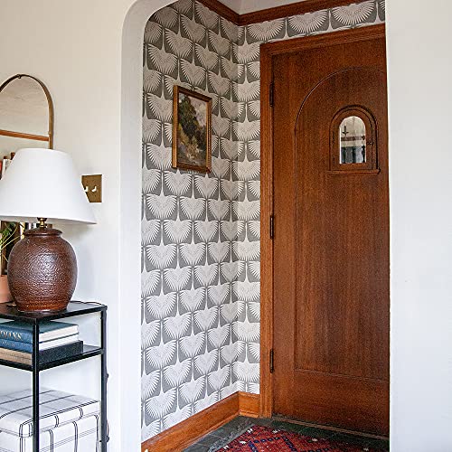 Tempaper x Genevieve Gorder Chalk Feather Flock Removable Peel and Stick Wallpaper, 20.5 in X 16.5 ft, Made in the USA - Image 4