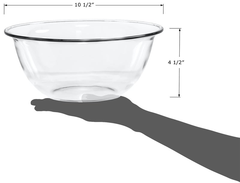 Red Co. 10.5â€ Dia Round Clear Glass 3 Qt Mixing Prep and Serving Bowl, Large - Image 4