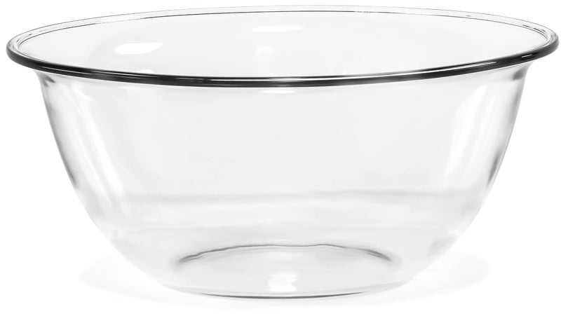 Red Co. 10.5â€ Dia Round Clear Glass 3 Qt Mixing Prep and Serving Bowl, Large - Image 1
