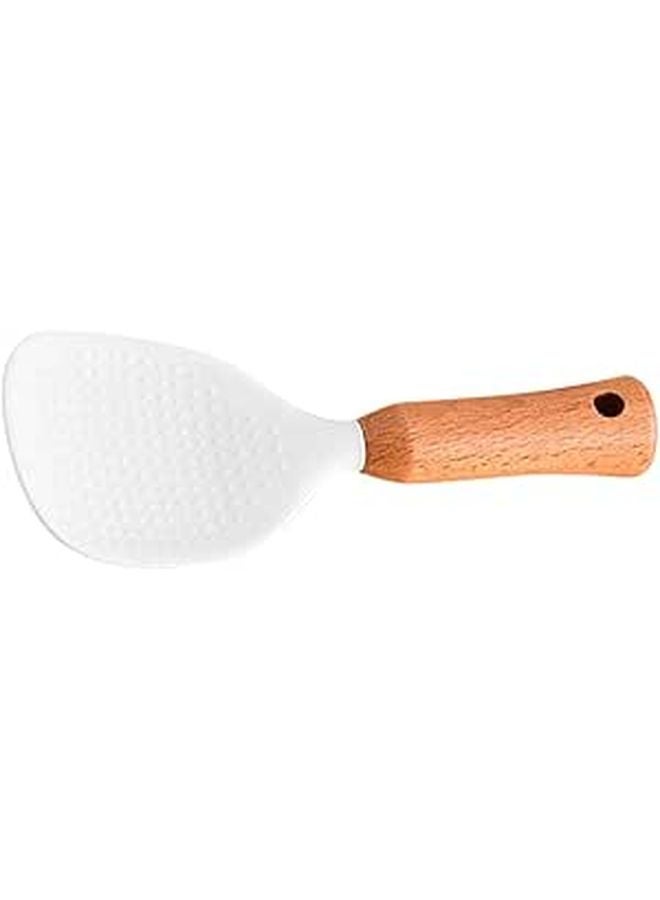 Non Stick Silicone Rice Spatula Spoon With Stand Food Grade Kitchen Cooking Serving - Image 1
