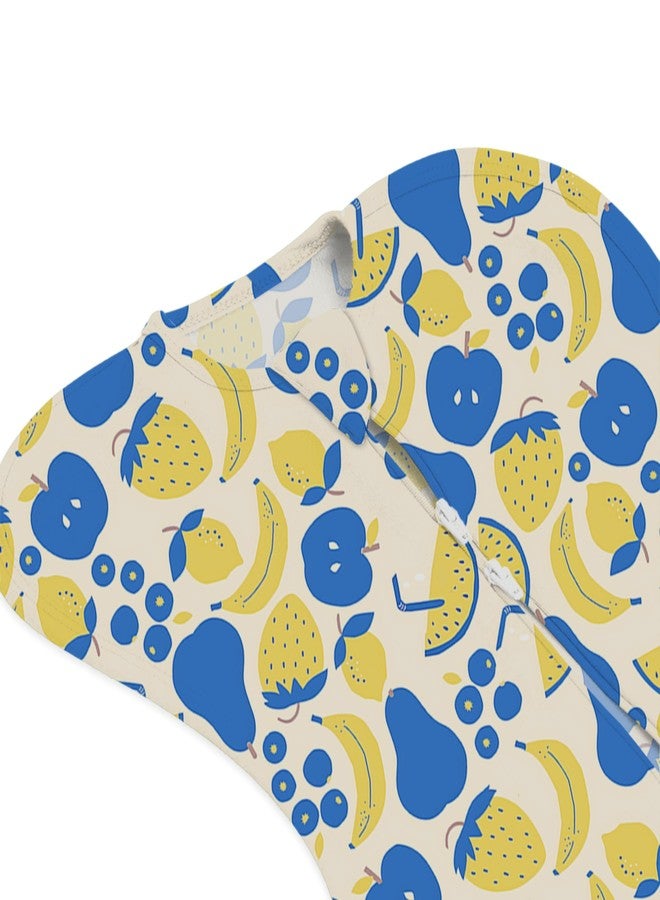 Cocoon Care Knitted 0.5 TOG Bamboo Cotton Arms Up Swaddle Sleeping Pod for Baby | Swaddle Pod for New Born Baby | Fruits | 0-3M - Image 3