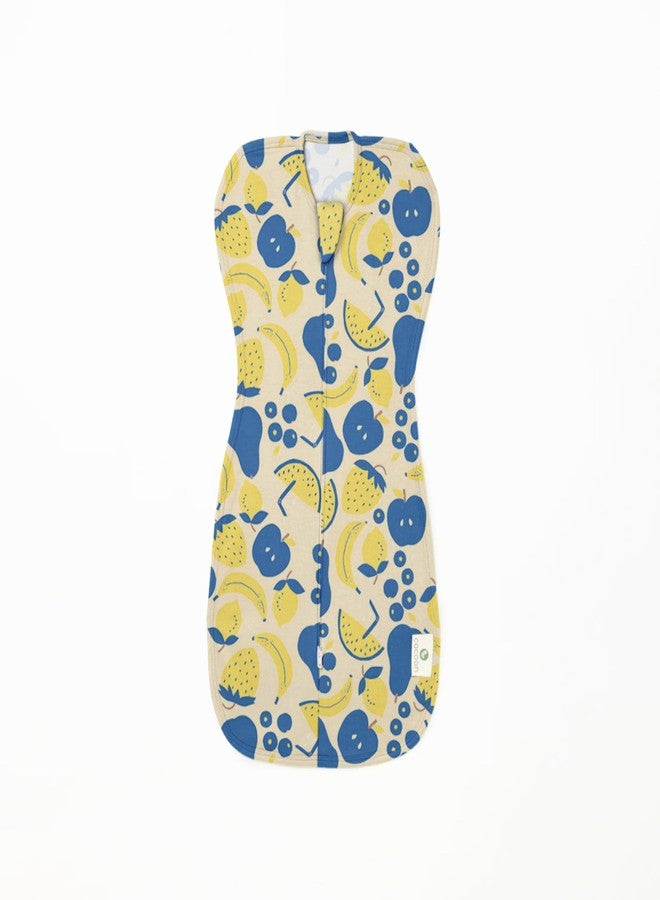 Cocoon Care Knitted 0.5 TOG Bamboo Cotton Arms Up Swaddle Sleeping Pod for Baby | Swaddle Pod for New Born Baby | Fruits | 0-3M - Image 1