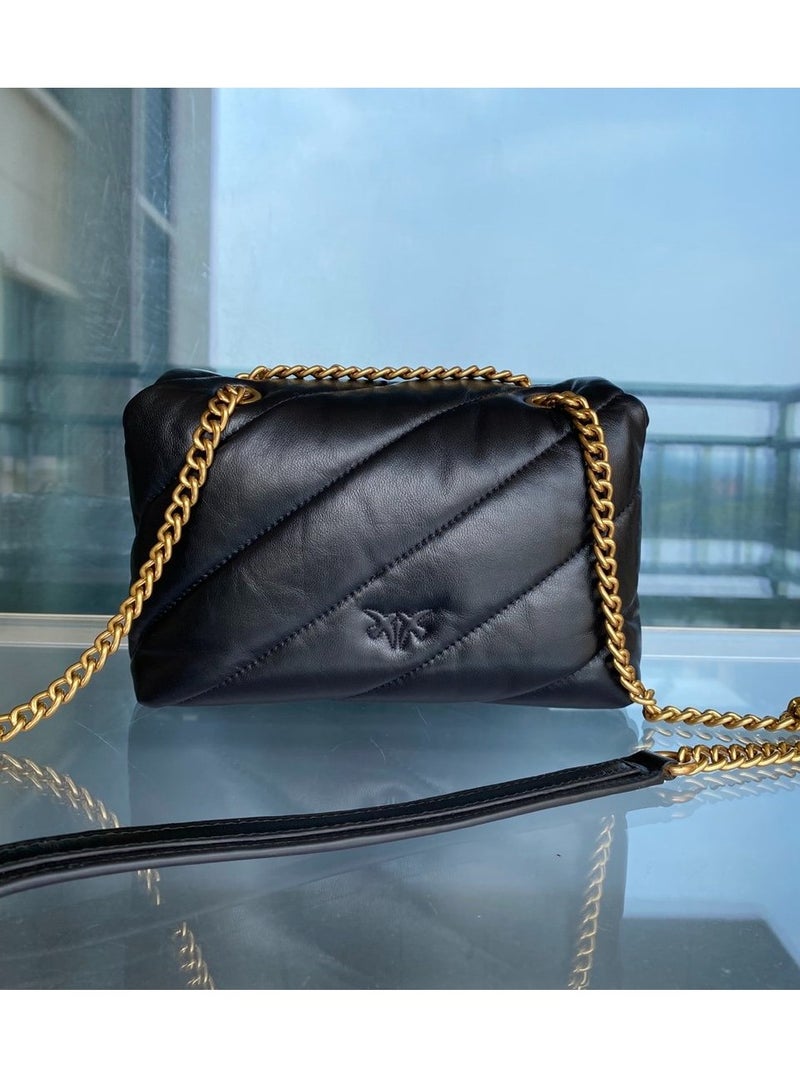PINKO Pinko Chain Badge Crossbody Shoulder Bag 21*15*9.5cm  - Image 3