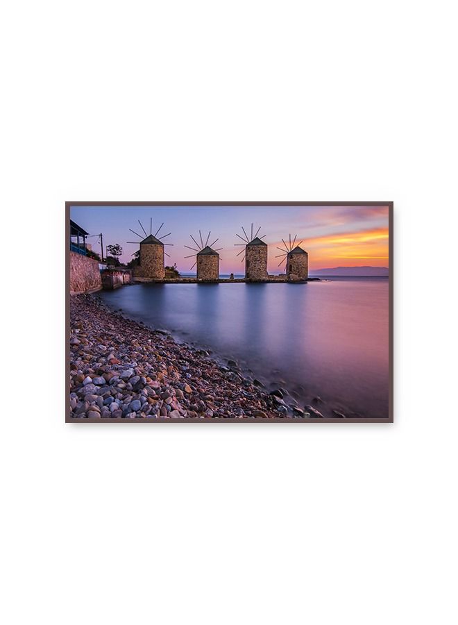 Marktna Canvas Wall Art For Wall Decoration, Modern Design,With A Hollow Brown Frame,Size (120x80),One Piece - Image 2