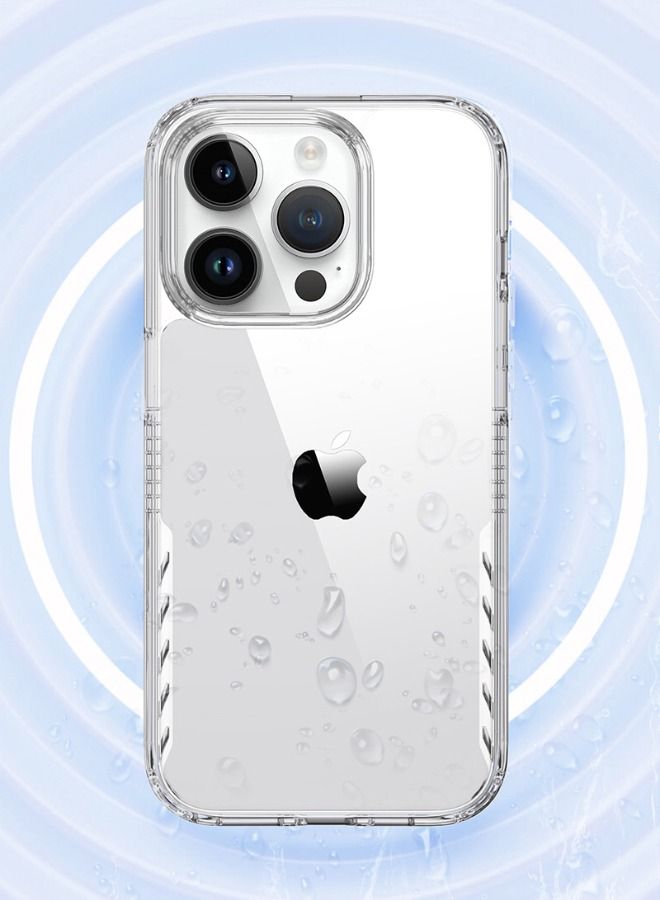 IPAKY iPhone 15 Pro Case, High Transparent PC Hard Backplane + TPU Soft Frame Protective Case, Anti-Drop Airbag Anti-Yellowing Case Cover Fit for Apple iphone 15 Pro (Clear) - Image 5