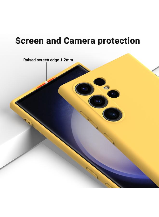 اس-توب جراب لهاتف Samsung Galaxy S24 Ultra 5G، جراب سيليكون سائل ملون - Image 5