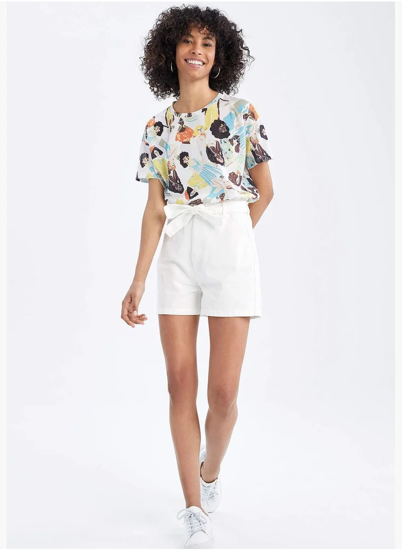 ديفاكتو Boxy Fit Short Sleeve Printed Shirt