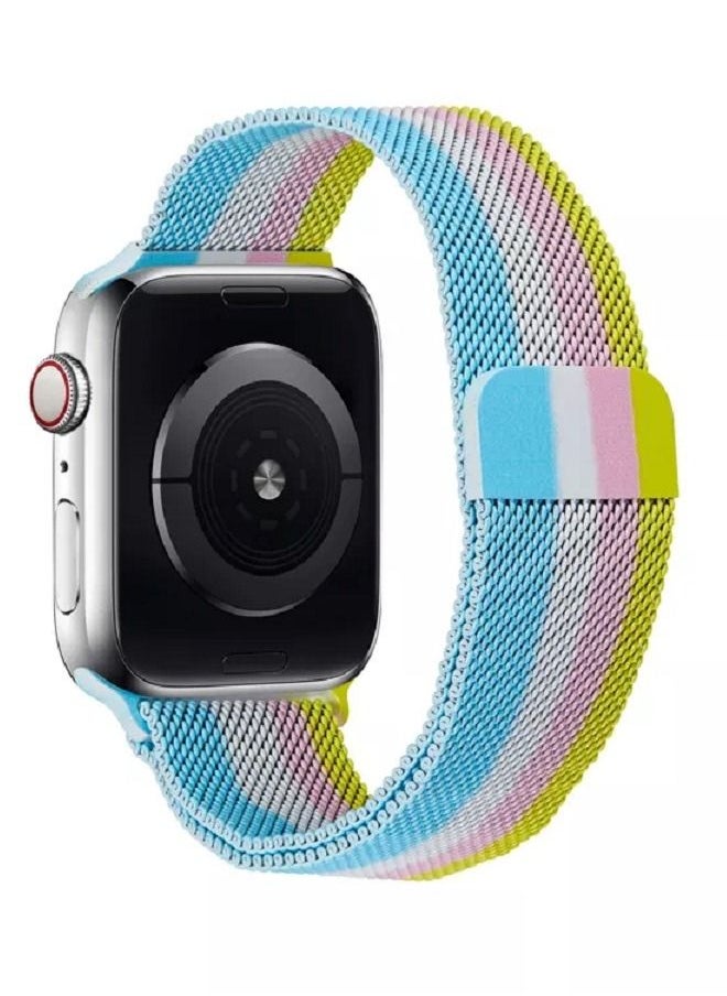 CATANES - 5Pack Apple Watch 45mm 44mm 42mm Milanese Mesh Stainless Steel Magnetic Closure Band Compatible with iWatch Series 7/SE/6/5/4/3/2/1 - Image 1
