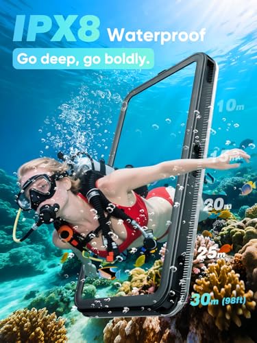 APRUT Waterproof Phone Pouch Case 75 2025 Upgraded IPX8 Waterproof Phone Case for Snorkeling Universal Fit for iPhone 16 Pro Max 15 14 13 Galaxy S25 Beach Vacation Essentials Black - Image 3
