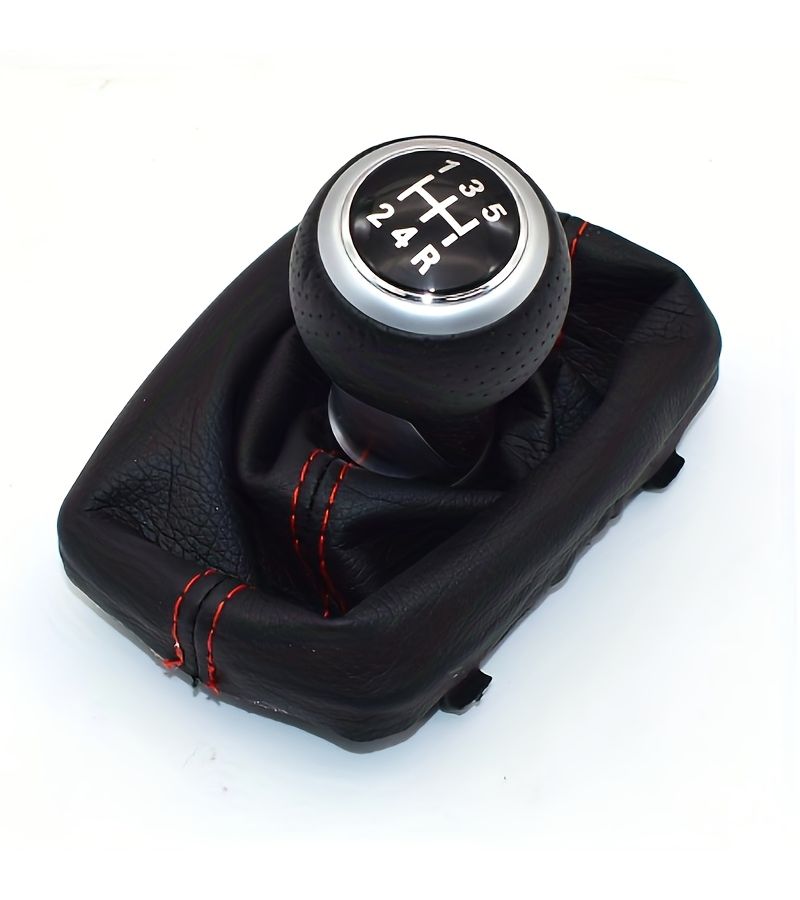Gear Shift Knob Lever Handle 5 Speed Red For Audi A4 B6 B7 2000-2008 Manual Transmission Dust Proof Cover Vehicle Upgrade Precision Fit Car Accessory - Image 5