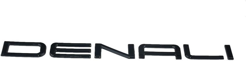 Aimoll Pair Set Front Door Right and Left Denali Emblem Nameplate 3D Badge Liftgate Sticker Replacement for 01-08 Denali Envoy Yukon (Gloss Black) - Image 3