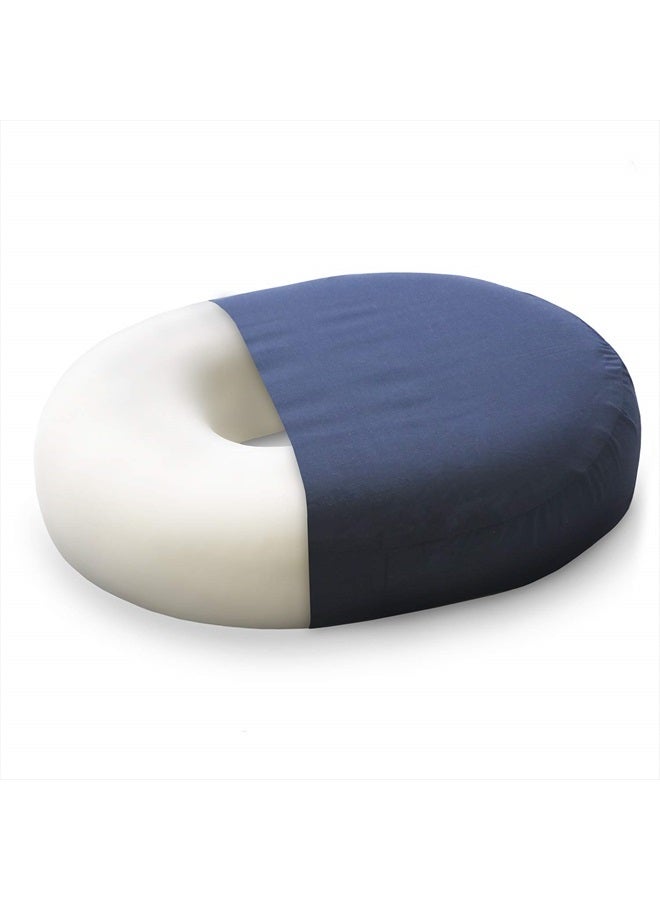 DMI Seat Cushion Donut Pillow and Chair Pillow for Tailbone Pain Relief, Hemorrhoids, Prostate, Pregnancy, Post Natal, Pressure Relief and Surgery, 16 x 13 x 3, Navy - Image 1