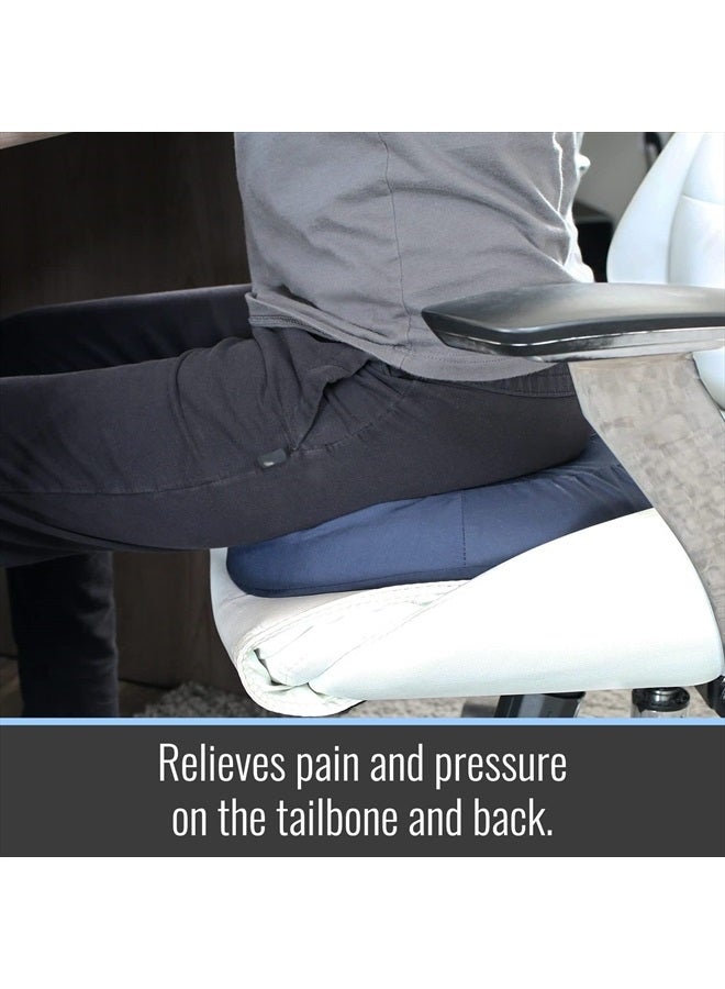 DMI Seat Cushion Donut Pillow and Chair Pillow for Tailbone Pain Relief, Hemorrhoids, Prostate, Pregnancy, Post Natal, Pressure Relief and Surgery, 16 x 13 x 3, Navy - Image 4