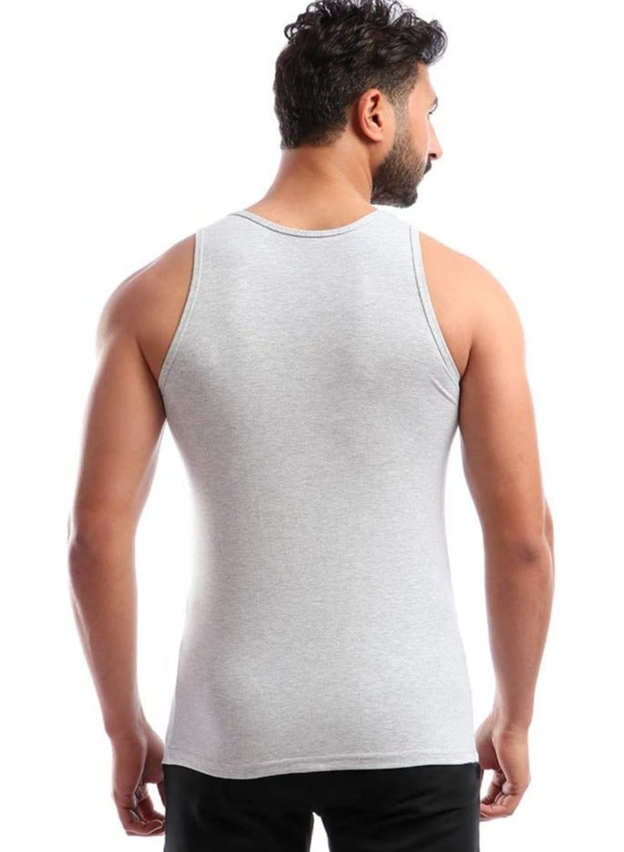 COTTONIL Stretch Sleeveless Undershirt Grey  - Image 2