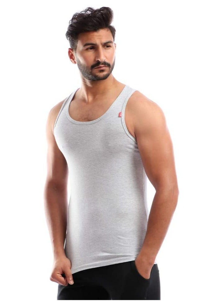 COTTONIL Stretch Sleeveless Undershirt Grey  - Image 4