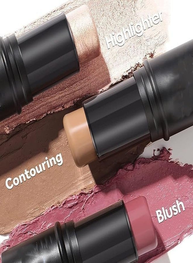RedOak Multi-Use Cream Contour Highlighter, Blush and Bronzer Contour Stick - 02 Champagne Gold - Image 4