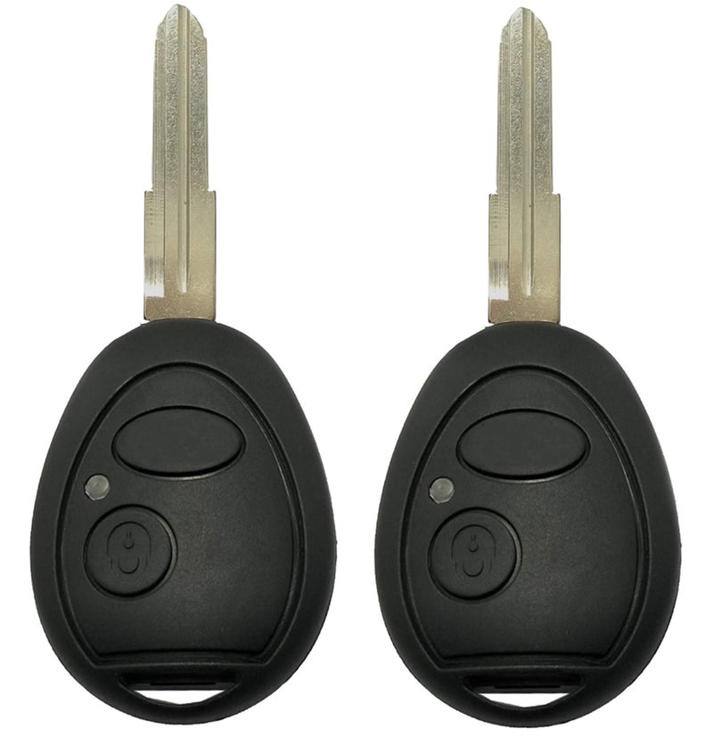 2 Pack Replacement Key Fob Shell Case Fit for Land Rover Discovery 19992004 Keyless Entry Remote Casing Key Cover Housing with Uncut Blade Blank Black