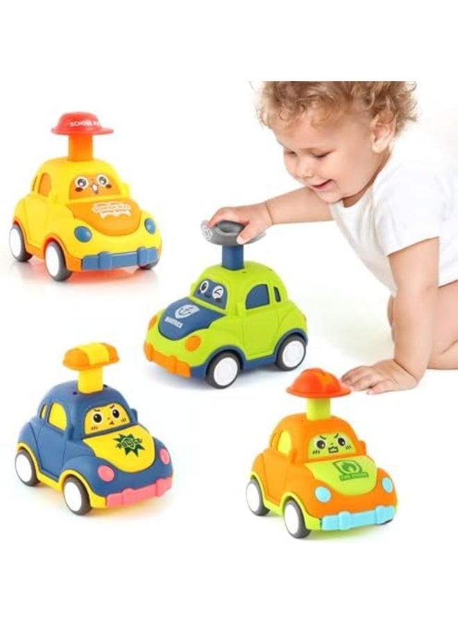سيارات BOOM الدفع والذهاب للأطفال بعمر 1-3 سنوات، مجموعة سيارات حيوانات للأطفال، مركبات ناعمة وآمنة للأولاد والبنات، هدية عيد ميلاد للأطفال من 6-18 شهرًا، 1-2 سنوات. - Image 1