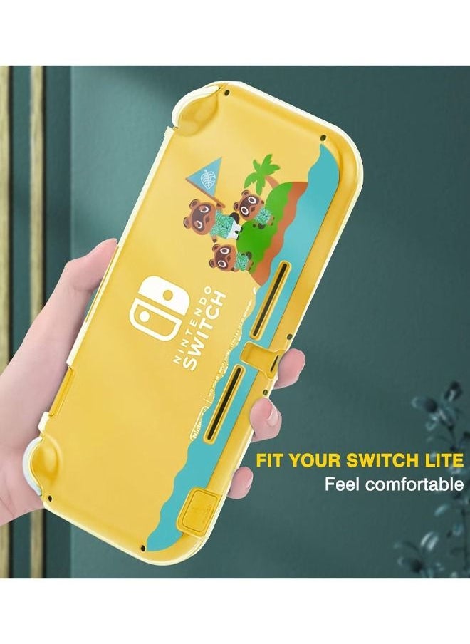 Generic - Compatible with Nintendo Switch Lite Case,Rigid PC Transparent Split Shock Resistant Hard Case with Scratch Resistant Design Suitable for Animal Crossing Design Host Case Personalized Protective Case - Image 1