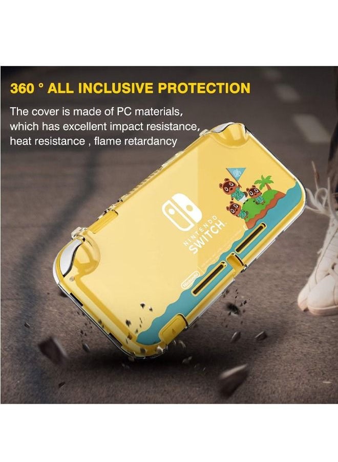Generic - Compatible with Nintendo Switch Lite Case,Rigid PC Transparent Split Shock Resistant Hard Case with Scratch Resistant Design Suitable for Animal Crossing Design Host Case Personalized Protective Case - Image 1