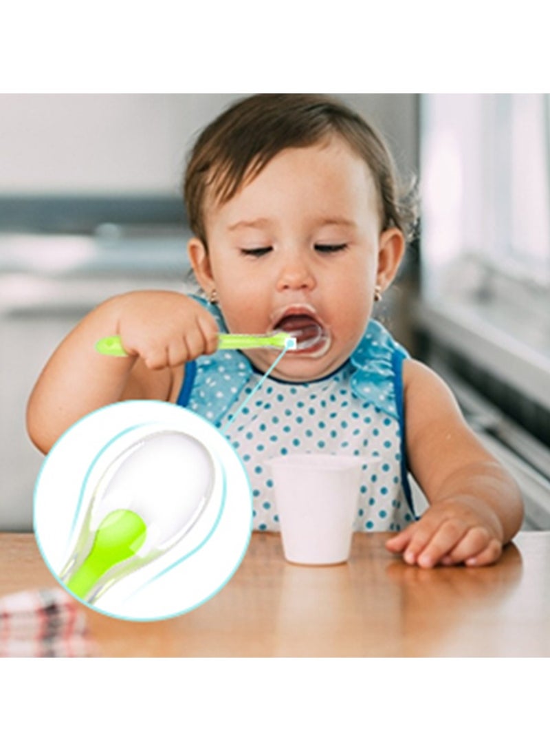 Winner 4Pcs Silicone Spoons Ergonomic Design For Easy For Teething Relief Random Colors For Learning To Self Feed - Image 3