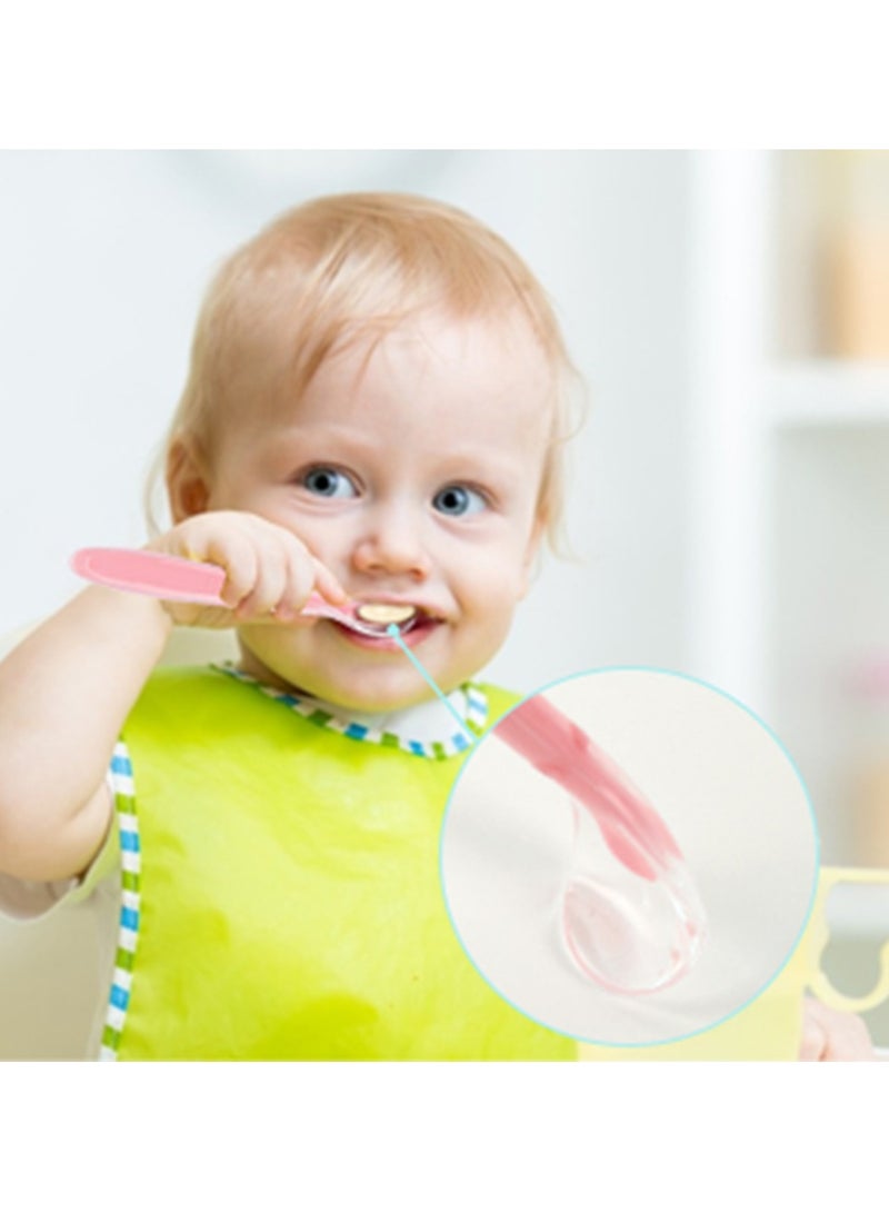 Winner 4Pcs Silicone Spoons Ergonomic Design For Easy For Teething Relief Random Colors For Learning To Self Feed - Image 4