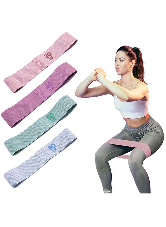 4 مجموعات من أشرطة التمارين، أشرطة المقاومة، أشرطة التمارين للساقين والوركين، معدات تمارين القرفصاء المؤخرة - Image 1