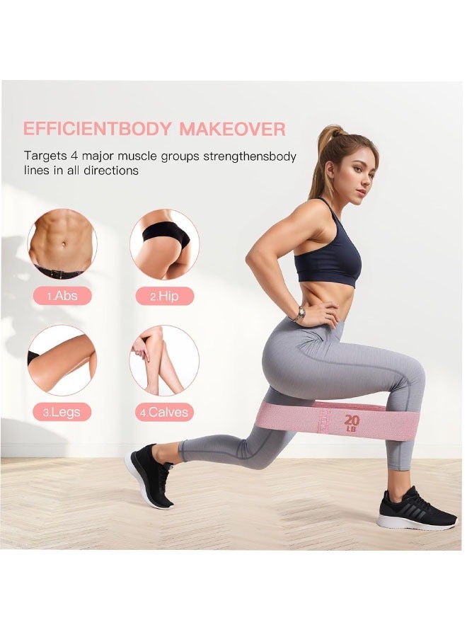 4 مجموعات من أشرطة التمارين، أشرطة المقاومة، أشرطة التمارين للساقين والوركين، معدات تمارين القرفصاء المؤخرة - Image 3